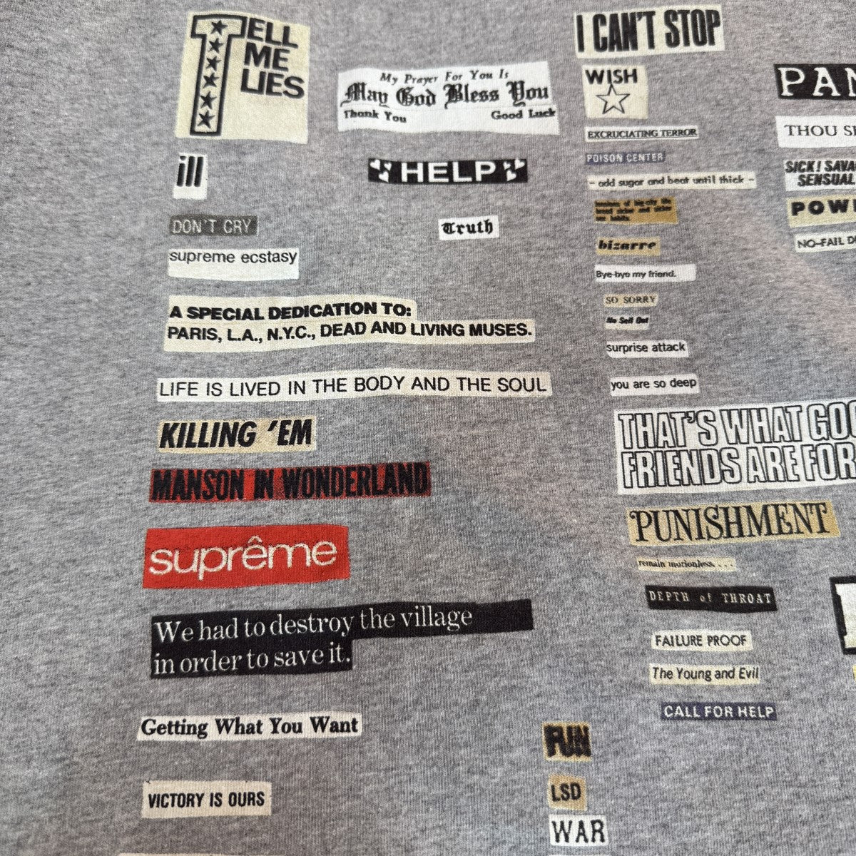 Supreme 18AWCutouts TeeカットアウトTシャツ 古着・中古-3枚目のアイテム画像