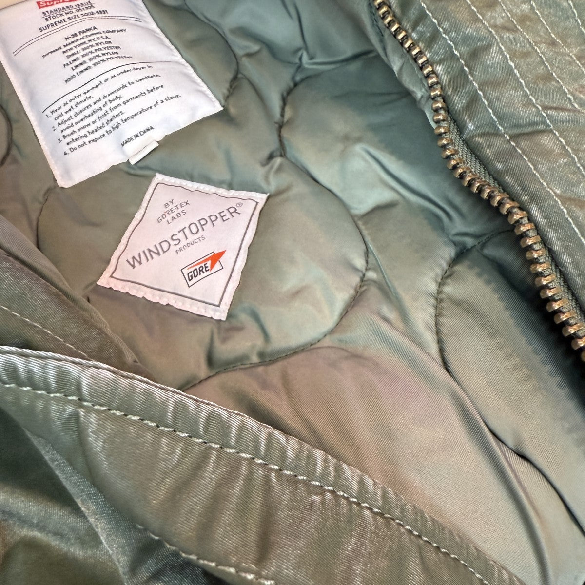 Supreme 24AW/Washed Flight Satin N-3B Parkaウォッシュド フライト サテン N-3B パーカー コート 古着・中古-5枚目のアイテム画像