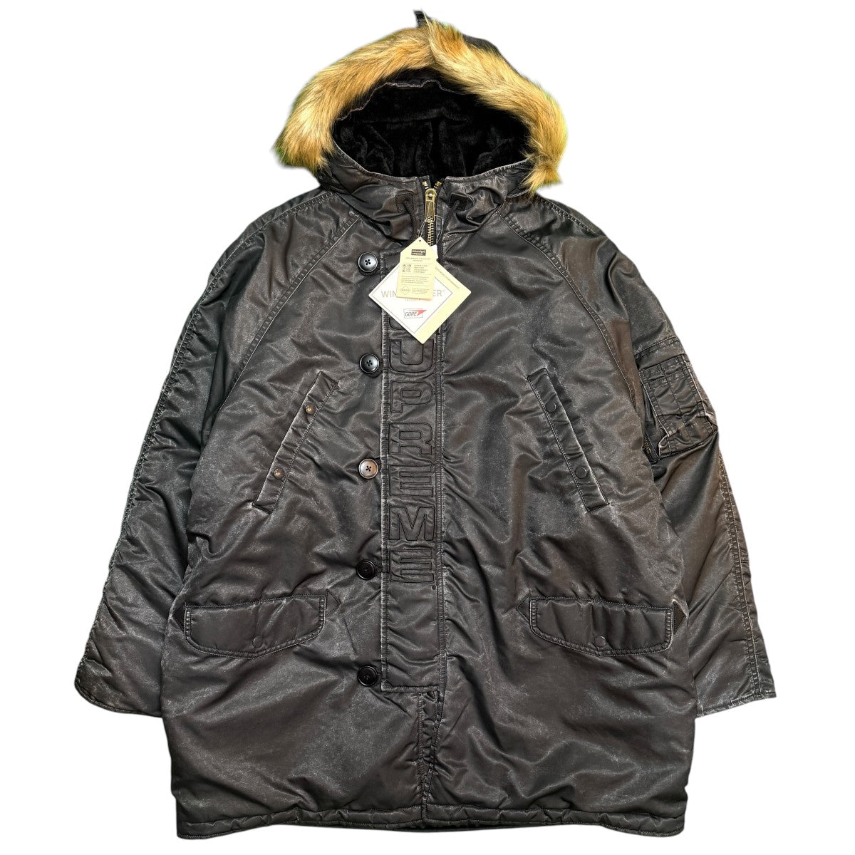 24AW/Washed Flight Satin N-3B Parka／ウォッシュドフライトサテンN3Bパーカーコートファー部分着脱仕様