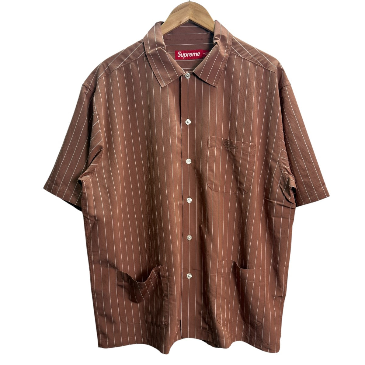 Supreme 25SS/Stripe S／S Pajama Shirt／ストライプ半袖パジャマシャツ 古着・中古-1枚目のアイテム画像