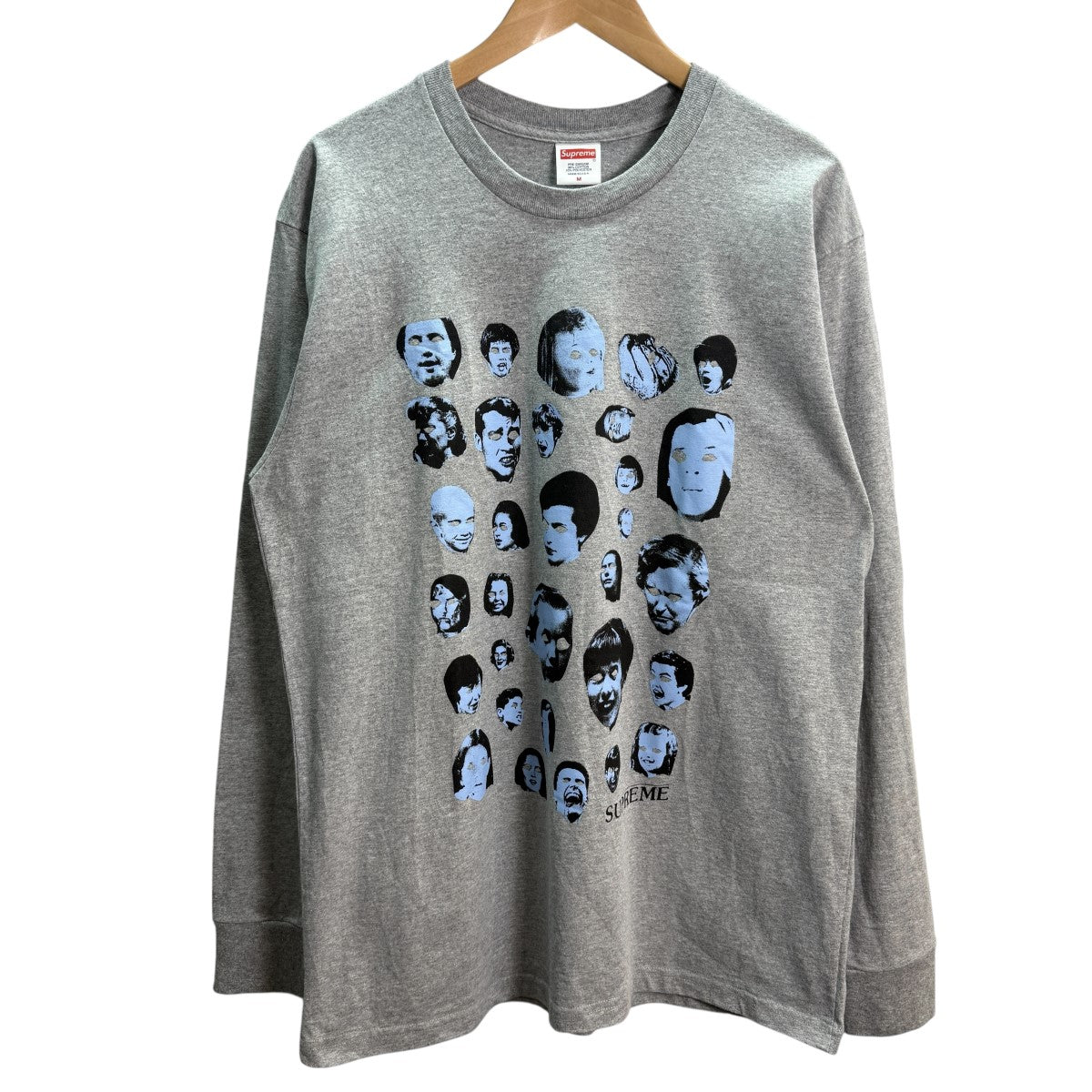 Supreme シュプリーム ウォッシュ加工 ロングスリーブ Tシャツ Lサイズ Supreme(シュプリーム) 19AW/Faces L／S Teeフェイスロング