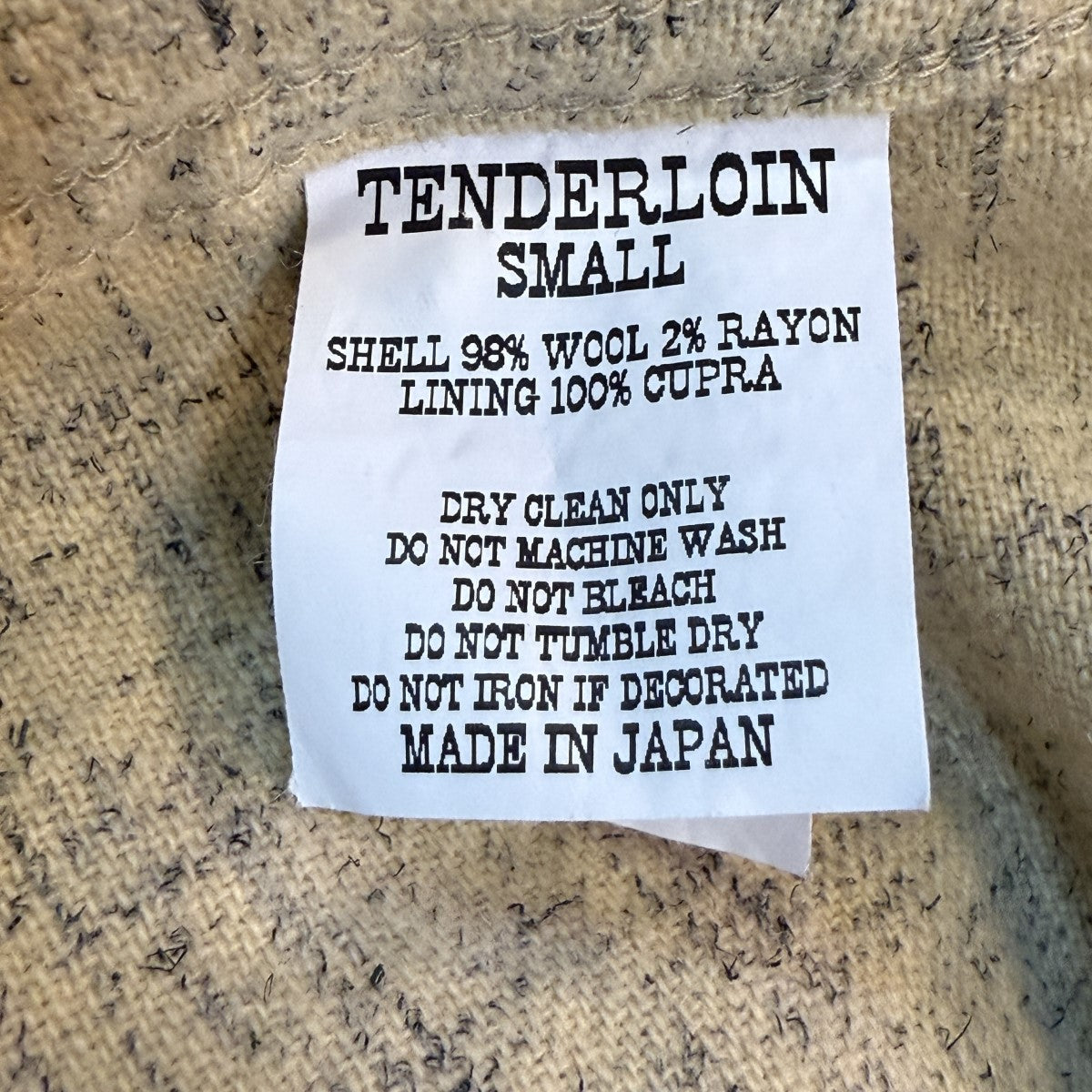 テンダーロイン　T-WOOL SHT　サイズS TENDERLOIN/テンダーロイン】T-WOOL SHT【買取入荷情報