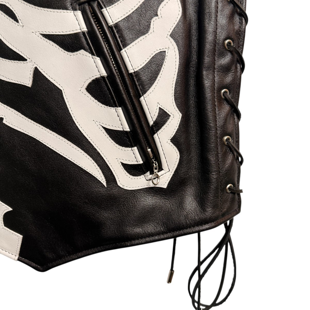 MASTERMIND WORLD×VANSON LEATHER 25AW/BONES VEST／ボーンレザーベストMW25C15-VE100 古着・中古-3枚目のアイテム画像