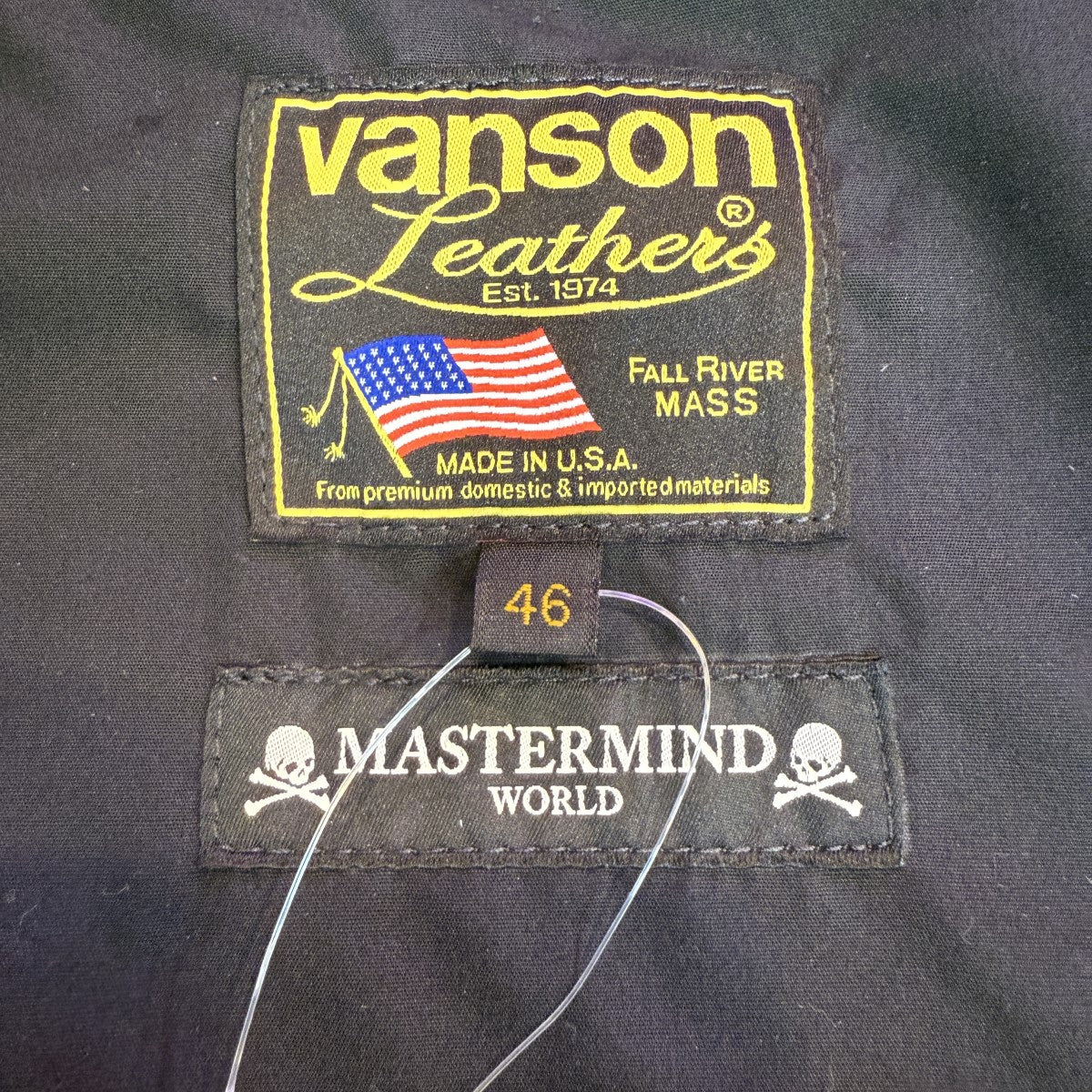 MASTERMIND WORLD×VANSON LEATHER 25AW/BONES VEST／ボーンレザーベストMW25C15-VE100 古着・中古-8枚目のアイテム画像