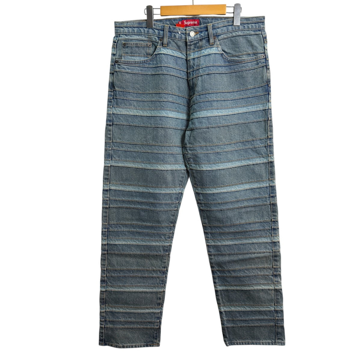 Supreme 22AW/Layered JeanWashed Blue／レイヤードデニムパンツweek14 古着・中古-1枚目のアイテム画像