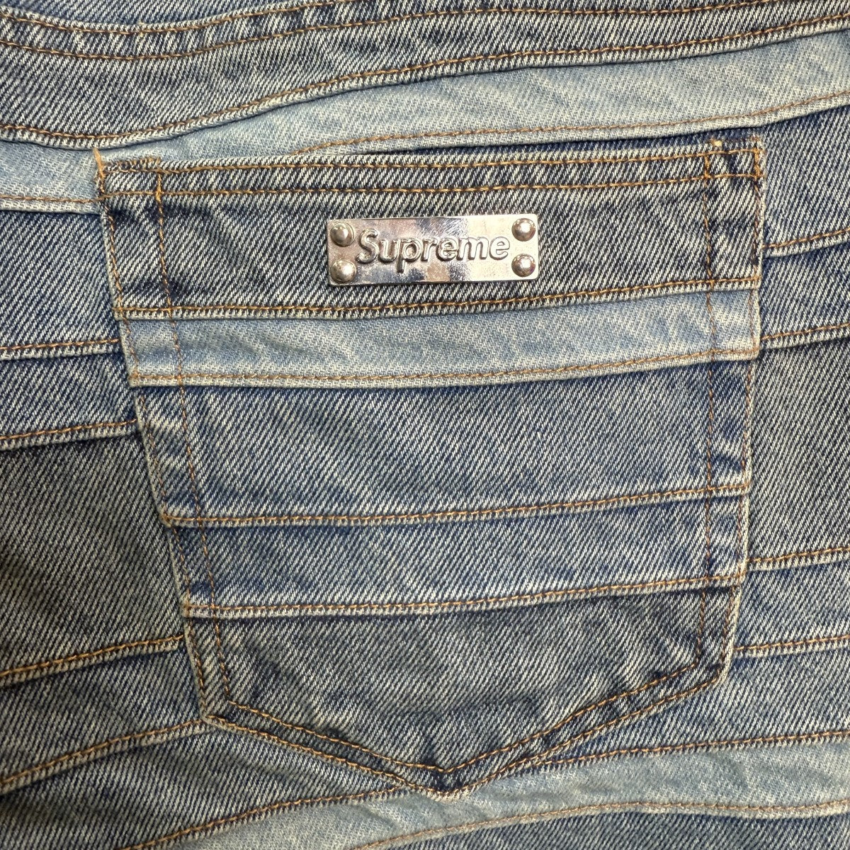 Supreme 22AW/Layered JeanWashed Blue／レイヤードデニムパンツweek14 古着・中古-4枚目のアイテム画像