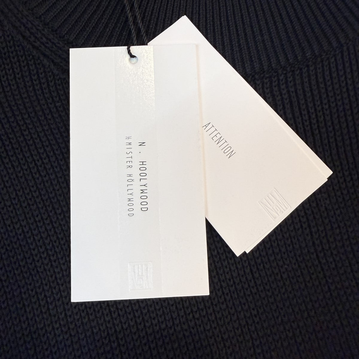 N．HOOLYWOOD 25AW/CREWNECK KNIT／クルーネックコットンニット2252-KT04-03 古着・中古-4枚目のアイテム画像