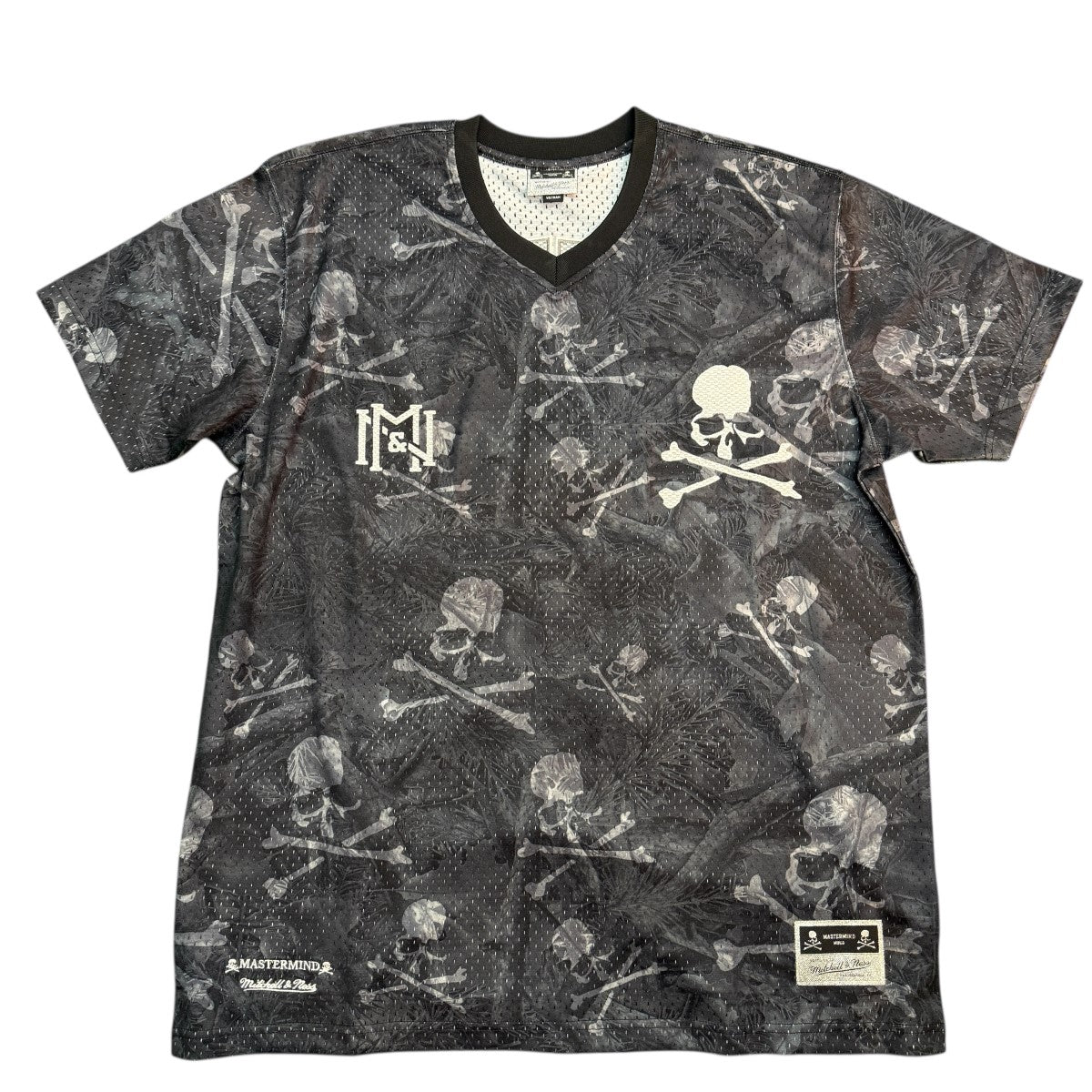 Mastermind World×Mitchell ＆ Ness 25AW/PRINT BP MESH／プリントメッシュTシャツMN-A25-J300-C10 古着・中古-1枚目のアイテム画像