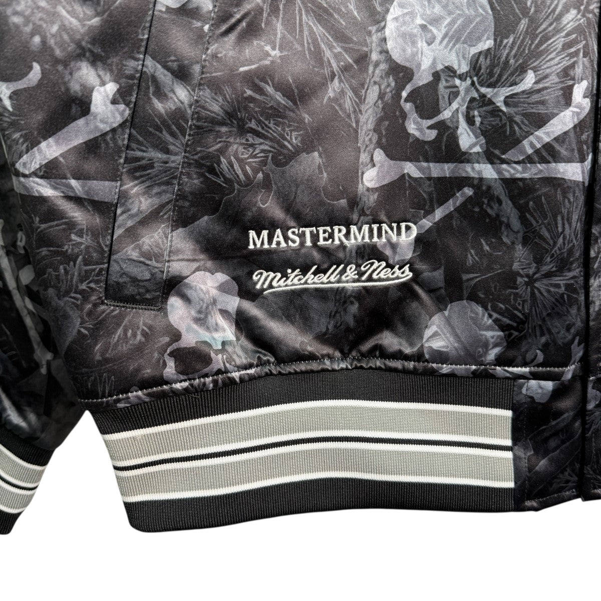 Mastermind WORLD×MITCHELL ＆ NESS 25AW/PRINT SATIN JACKET／サテンジャケットMN-A25-J300-C16 古着・中古-3枚目のアイテム画像