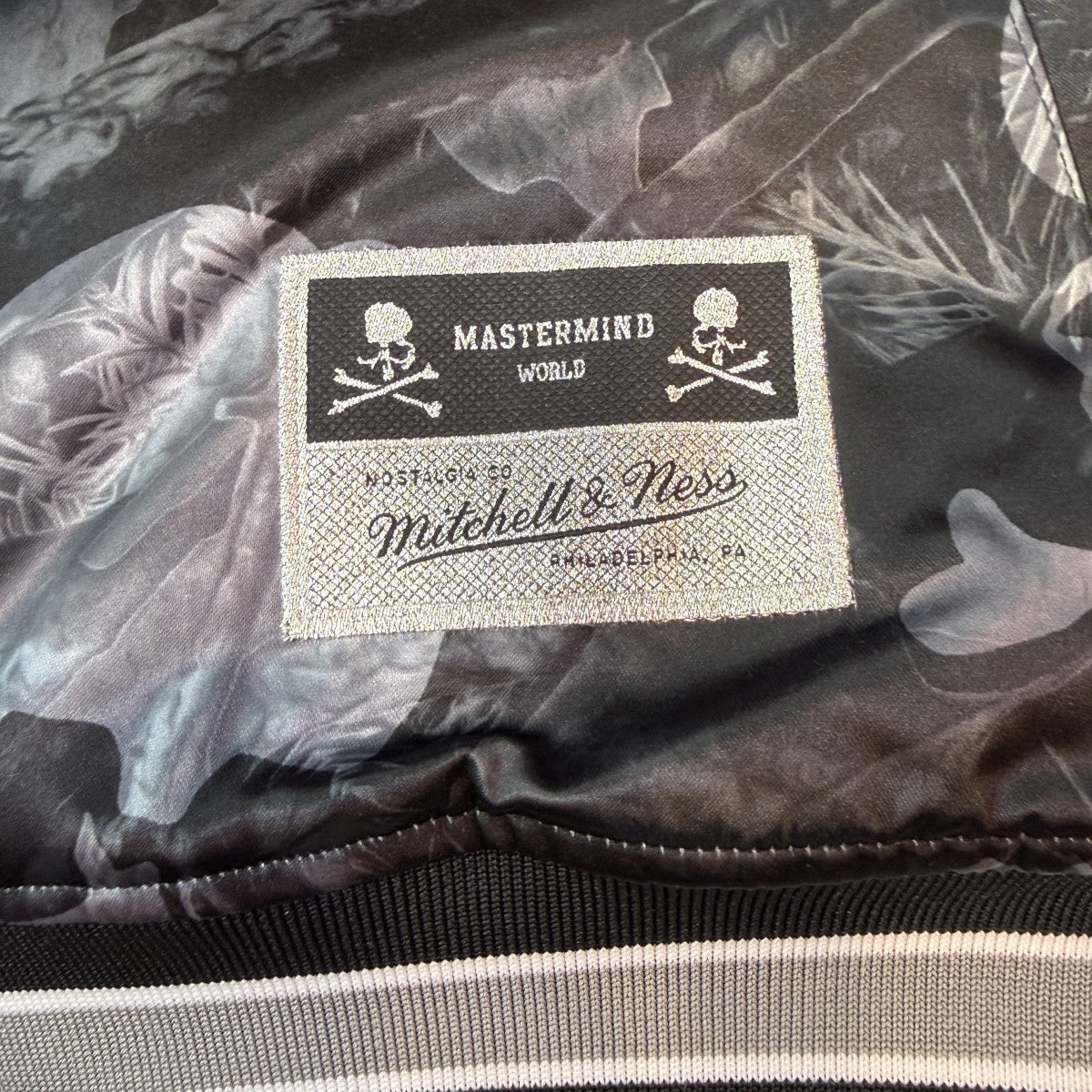 Mastermind WORLD×MITCHELL ＆ NESS 25AW/PRINT SATIN JACKET／サテンジャケットMN-A25-J300-C16 古着・中古-5枚目のアイテム画像