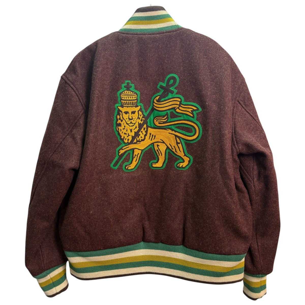 SASQUATCHfabrix． 23AW/STADIUM JACKET RASTA／スタジャン23AW-JKH-002 古着・中古-1枚目のアイテム画像