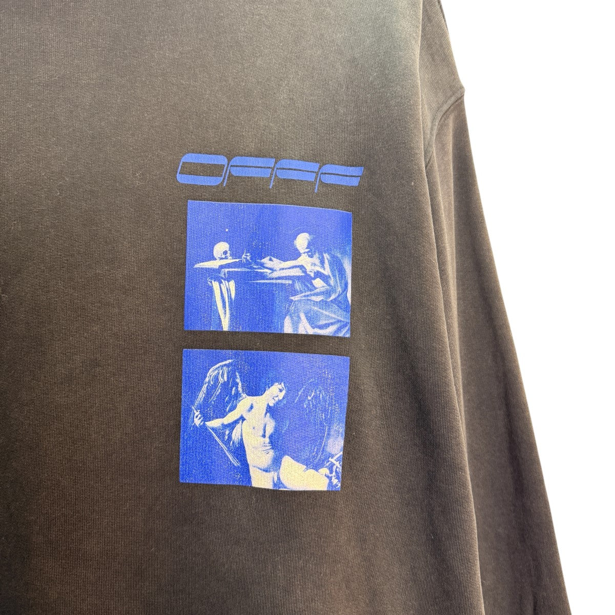 19AW/カラヴァッジョプリントタートルネックスウェット／タートルネックスウェットOMBA039F19E3009