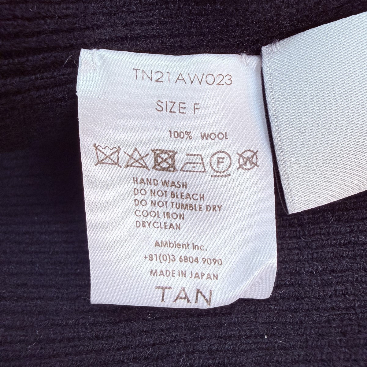 TAN 21AW/ハンギングブレイドグローブ／ニットオープンフィンガー手袋TN21AW023 古着・中古-8枚目のアイテム画像