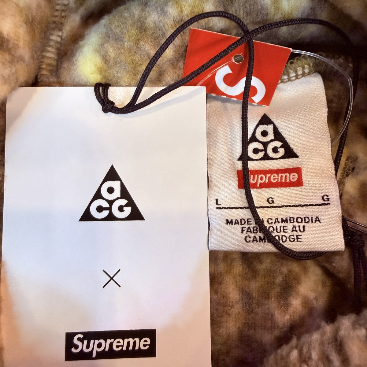 Supreme×NIKE ACG 22AW/Fleece Pullover／ナイキ ACG フリースプルオーバー Gold SnakeskinDN3256-277 古着・中古-7枚目のアイテム画像