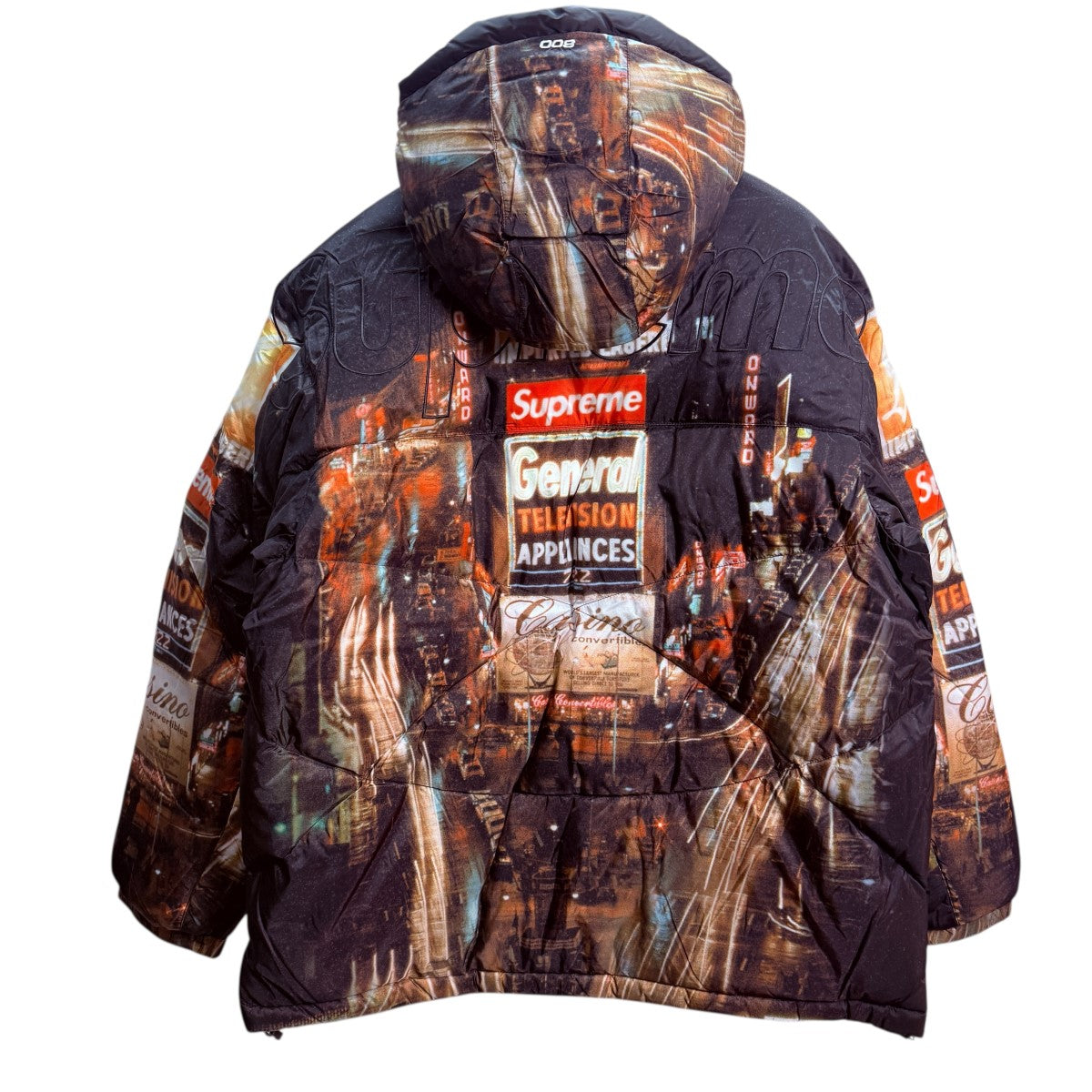 Supreme×THE NORTH FACE 22AW/800-Fill Half Zip Hooded PulloverTimes Square／ザ・ノース・フェイス 800フィルハーフジップフードプルオーバーダウンND52205I 古着・中古-2枚目のアイテム画像