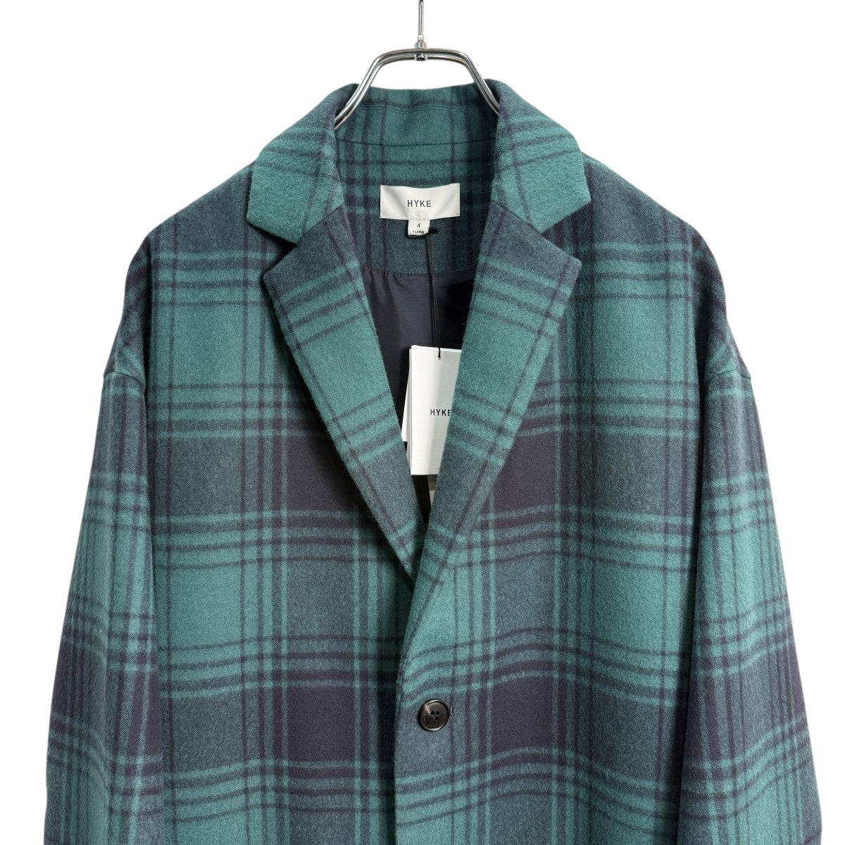 HYKE 25AW/PLAID COAT／チェスターロングコートBFO75190 古着・中古-2枚目のアイテム画像
