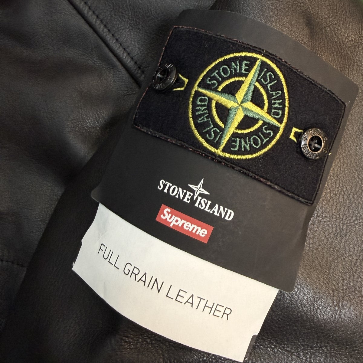 Supreme×STONE ISLAND 23AW/Leather Bomber Jacket／ストーンアイランド レザーボンバージャケット 古着・中古-3枚目のアイテム画像