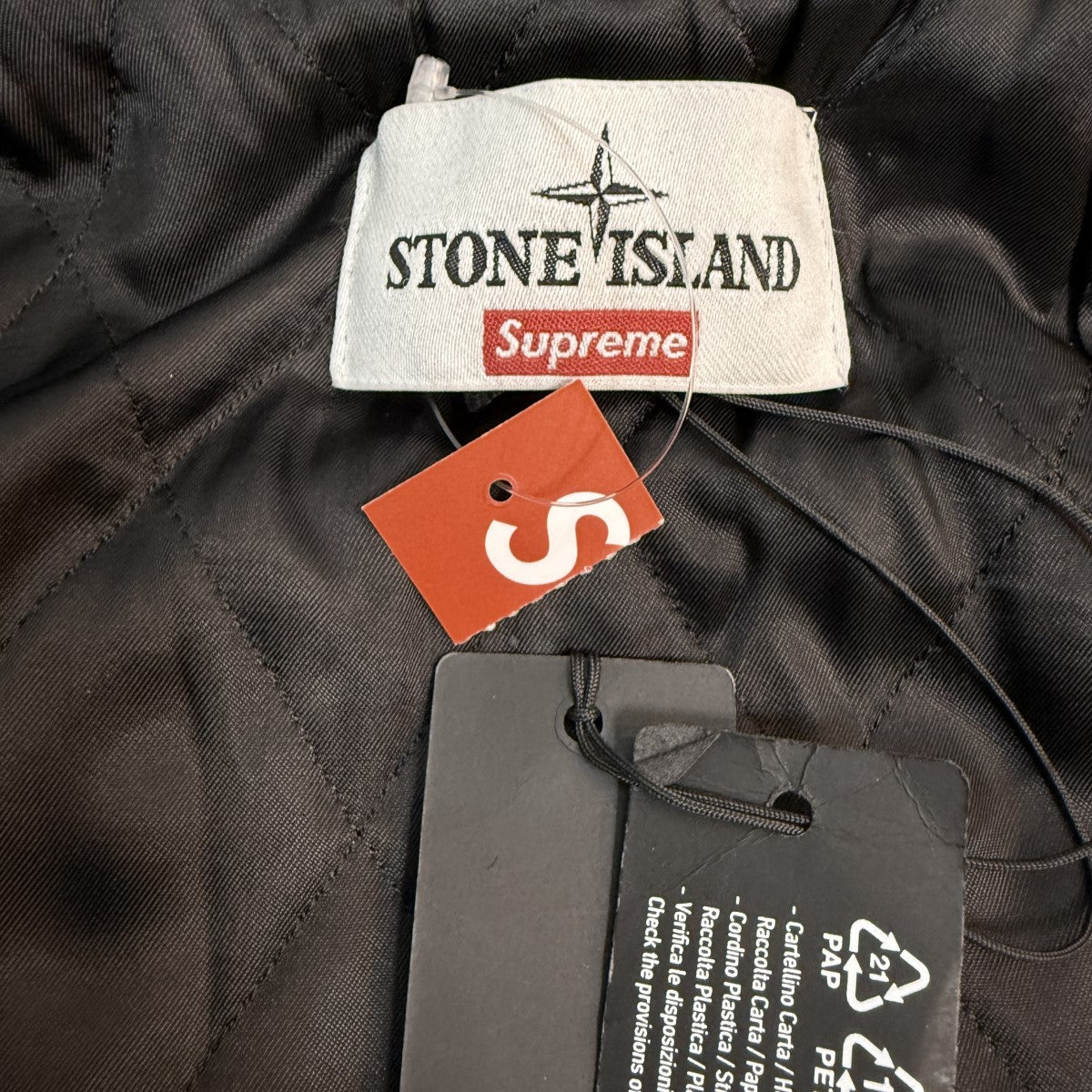 Supreme×STONE ISLAND 23AW/Leather Bomber Jacket／ストーンアイランド レザーボンバージャケット 古着・中古-9枚目のアイテム画像