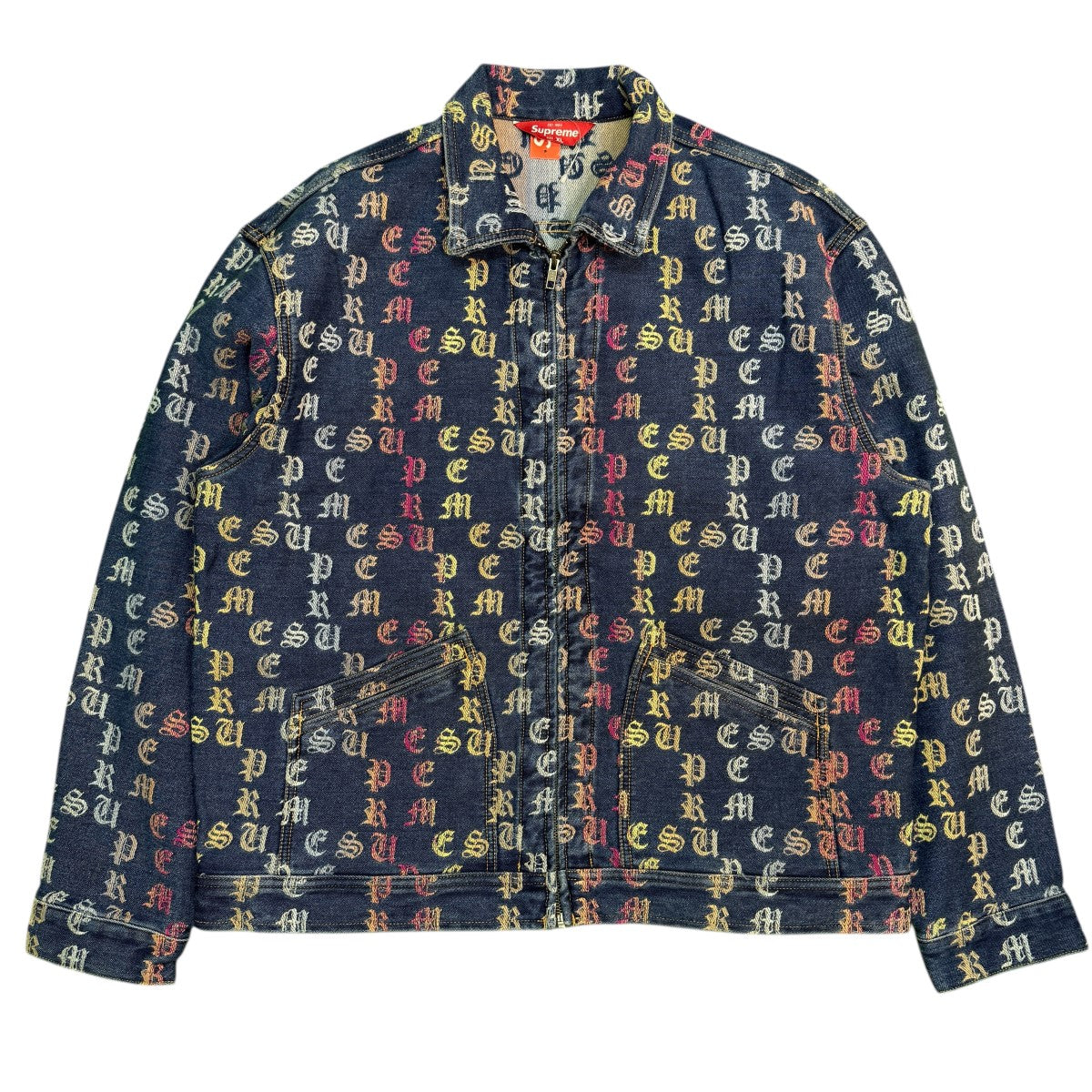 Supreme 22SS/Gradient Jacquard Denim Work Jacket／グラディエントジャカードデニムワークジャケット 古着・中古-1枚目のアイテム画像