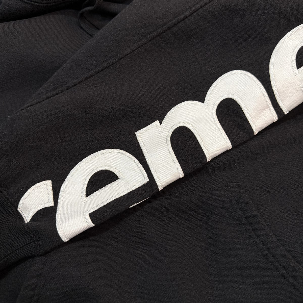 22SS／Cropped Panels Hooded Sweatshirt／ クロップパネルスウェットパーカー