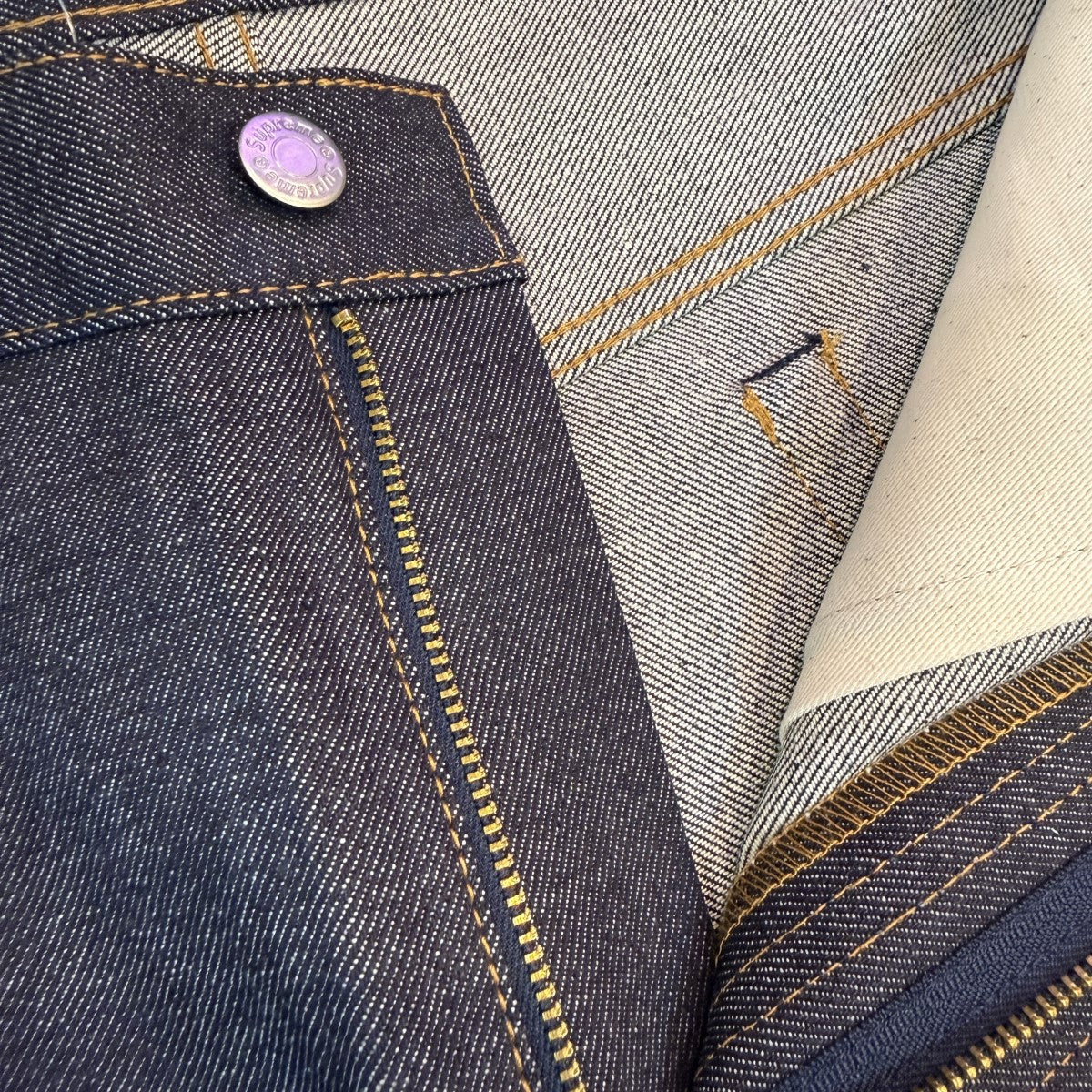 Supreme 22SS/Baggy Jean／バギージーンズ Rigid Indigo 日本製 古着・中古-4枚目のアイテム画像