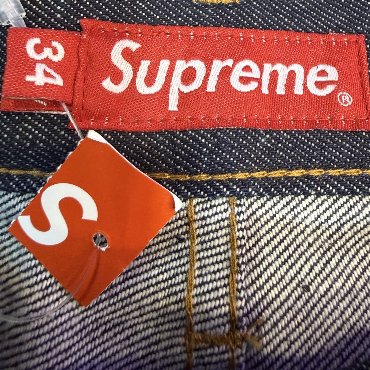 Supreme 22SS/Baggy Jean／バギージーンズ Rigid Indigo 日本製 古着・中古-7枚目のアイテム画像