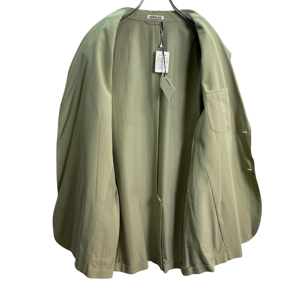 AURALEE 24SS/HARD TWIST COTTON SILK VIYELLA SUIT無地／セットアップスーツA24SJ01KV/A24SP03KV 古着・中古-2枚目のアイテム画像