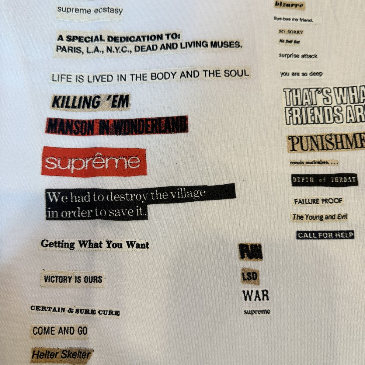 Supreme 18AW/Cutouts Tee／カットアウトTシャツ 古着・中古-2枚目のアイテム画像
