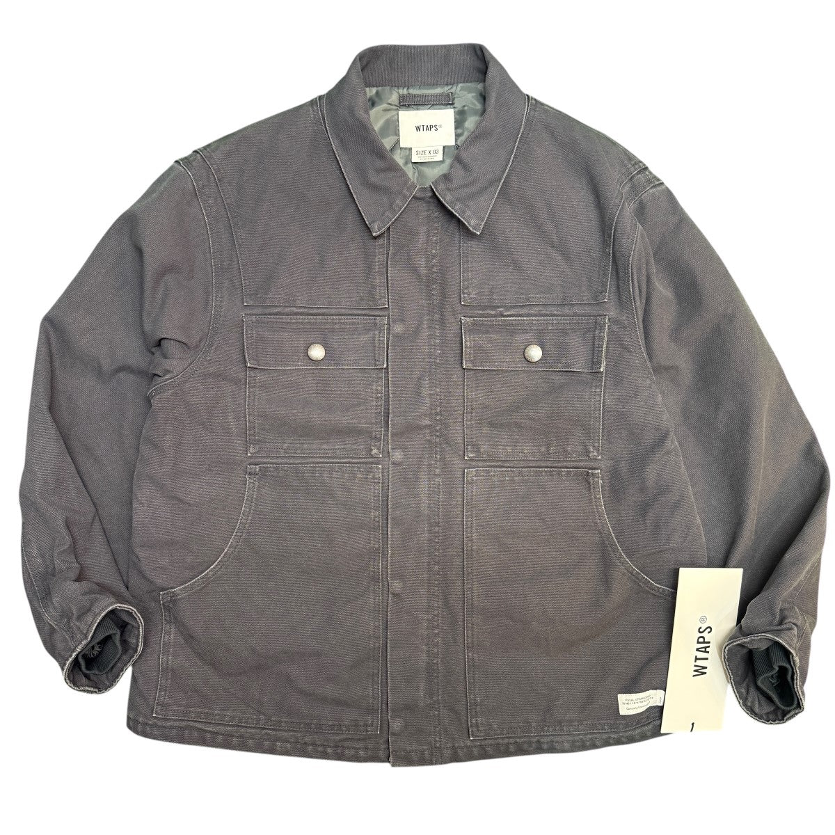 WTAPS 25AW/MICH ／ JACKET ／ COTTON． CNVS／ワークジャケット/252WVDT-JKM01 古着・中古-1枚目のアイテム画像