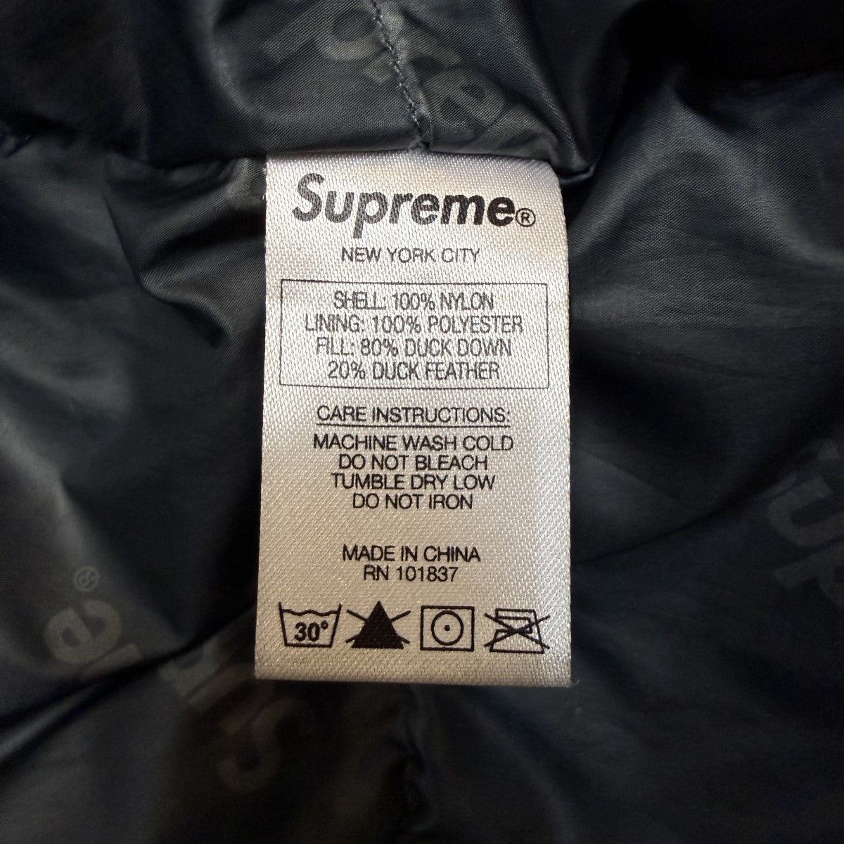 Supreme 17AW/700-Fill Down Taped Seam Parka／700フィルテープドシームダウンジャケット 古着・中古-9枚目のアイテム画像