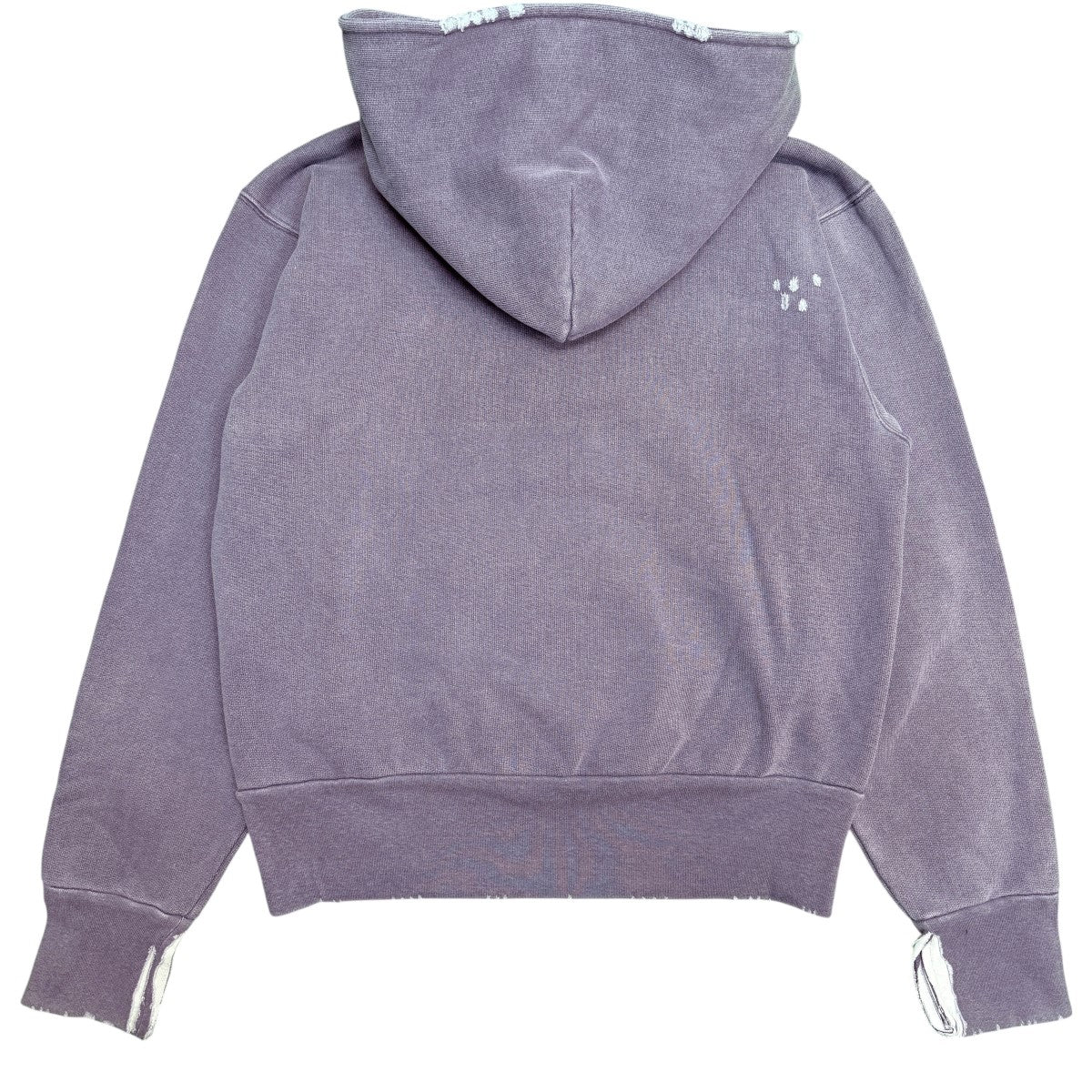 OUR LEGACY 25AWRELIC HOODIE BLUE 1000 POINTS PRINT／ダメージ加工パーカーM4256RF 古着・中古-2枚目のアイテム画像