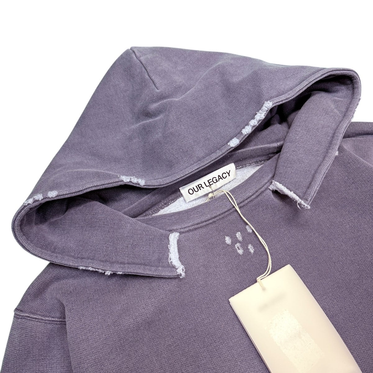 OUR LEGACY 25AWRELIC HOODIE BLUE 1000 POINTS PRINT／ダメージ加工パーカーM4256RF 古着・中古-3枚目のアイテム画像