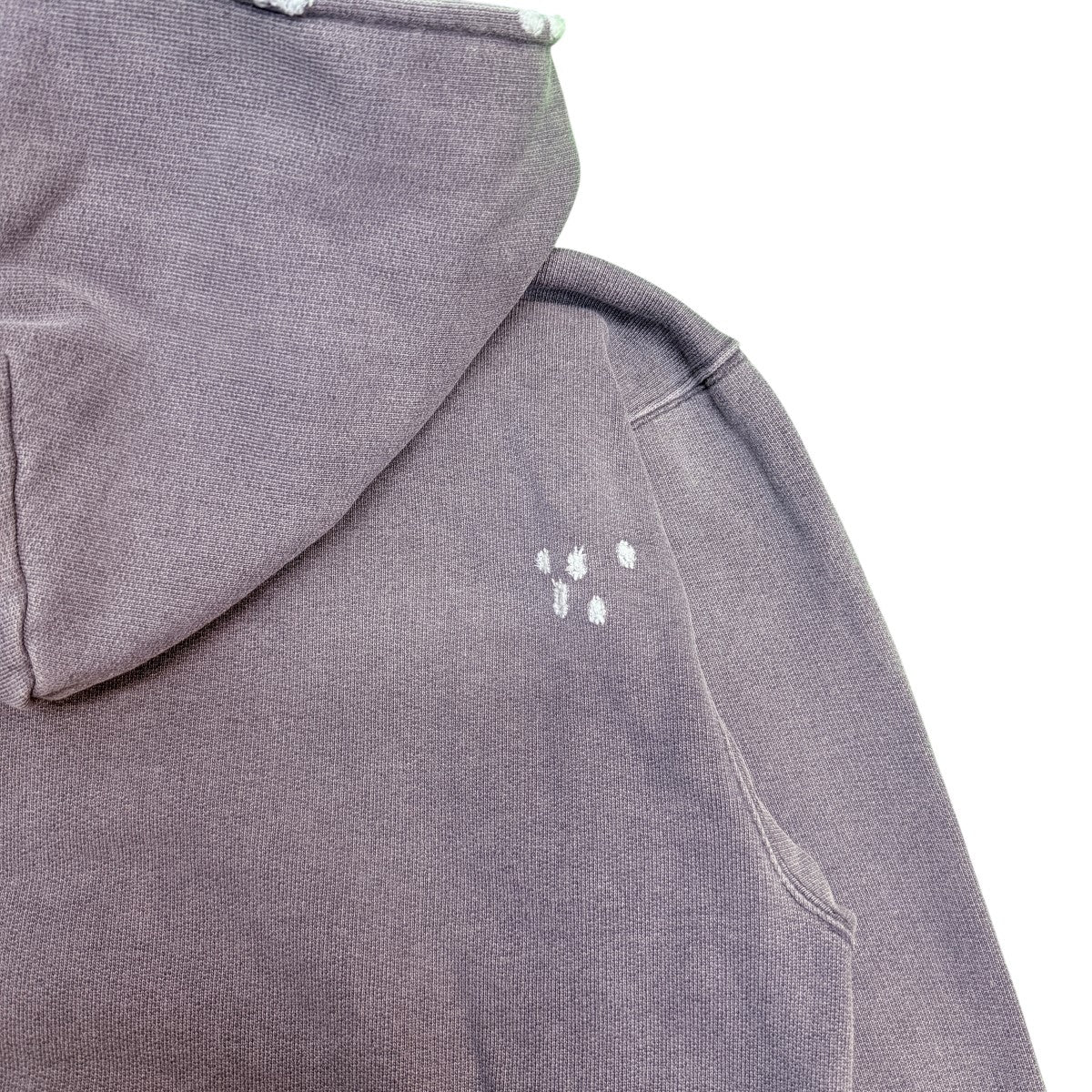 OUR LEGACY 25AWRELIC HOODIE BLUE 1000 POINTS PRINT／ダメージ加工パーカーM4256RF 古着・中古-6枚目のアイテム画像