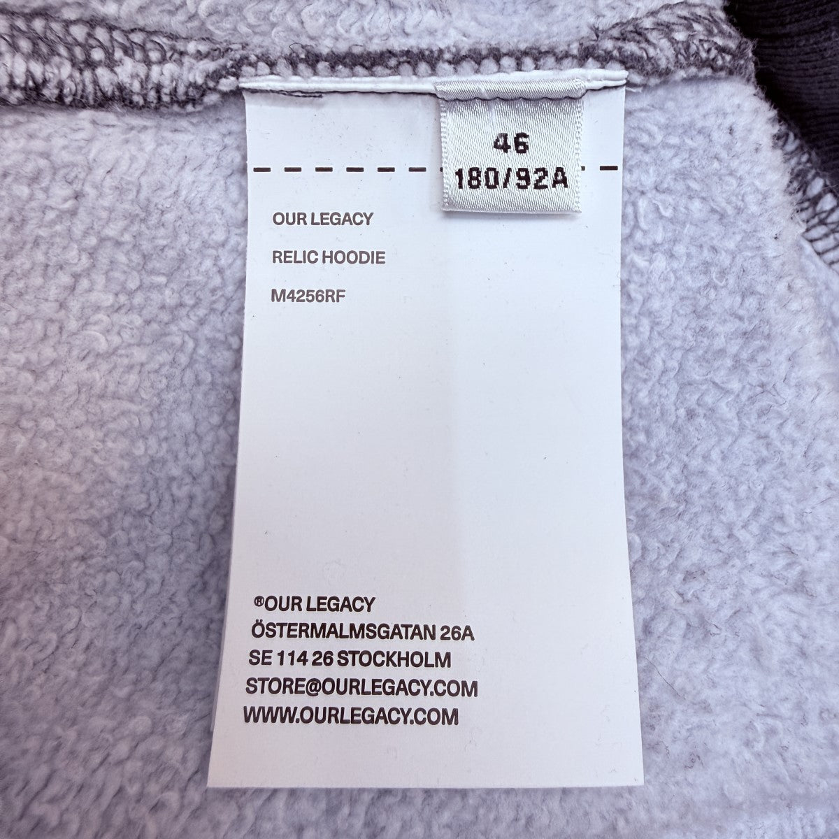 OUR LEGACY(アワーレガシー) 25AWRELIC HOODIE BLUE 1000 POINTS PRINT