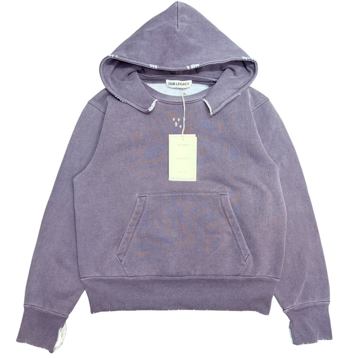 OUR LEGACY 25AW/RELIC HOODIE BLUE 1000 POINTS PRINT／ユーズド加工パーカーM4256RF 古着・中古-1枚目のアイテム画像