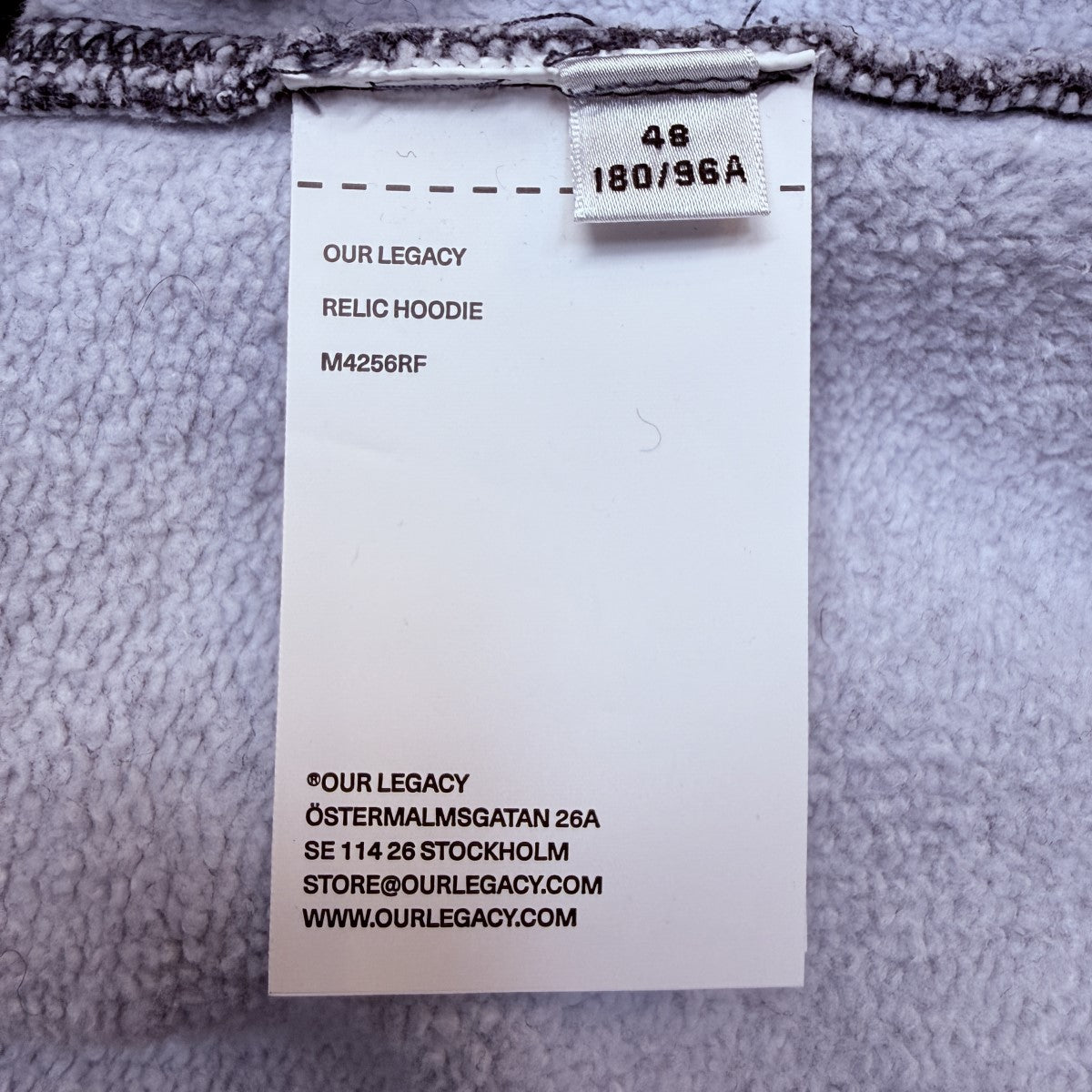 OUR LEGACY 25AW/RELIC HOODIE BLUE 1000 POINTS PRINT／ユーズド加工パーカーM4256RF 古着・中古-9枚目のアイテム画像