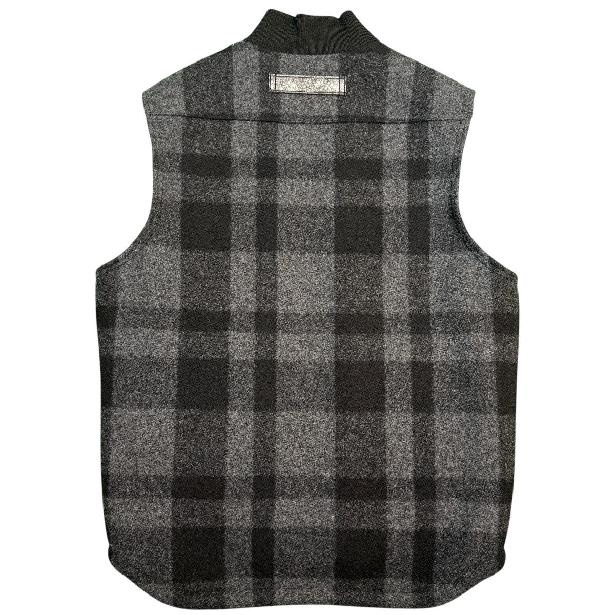 JUNYA WATANABE MAN×FILSON 25AW/マッキーノウールチェック レザー ベスト／コラボベスト/WP-V001 古着・中古-2枚目のアイテム画像