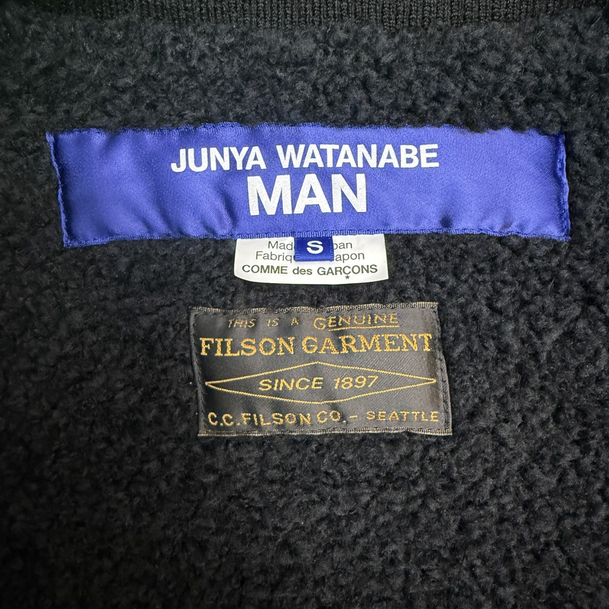 JUNYA WATANABE MAN×FILSON 25AW/マッキーノウールチェック レザー ベスト／コラボベスト/WP-V001 古着・中古-7枚目のアイテム画像