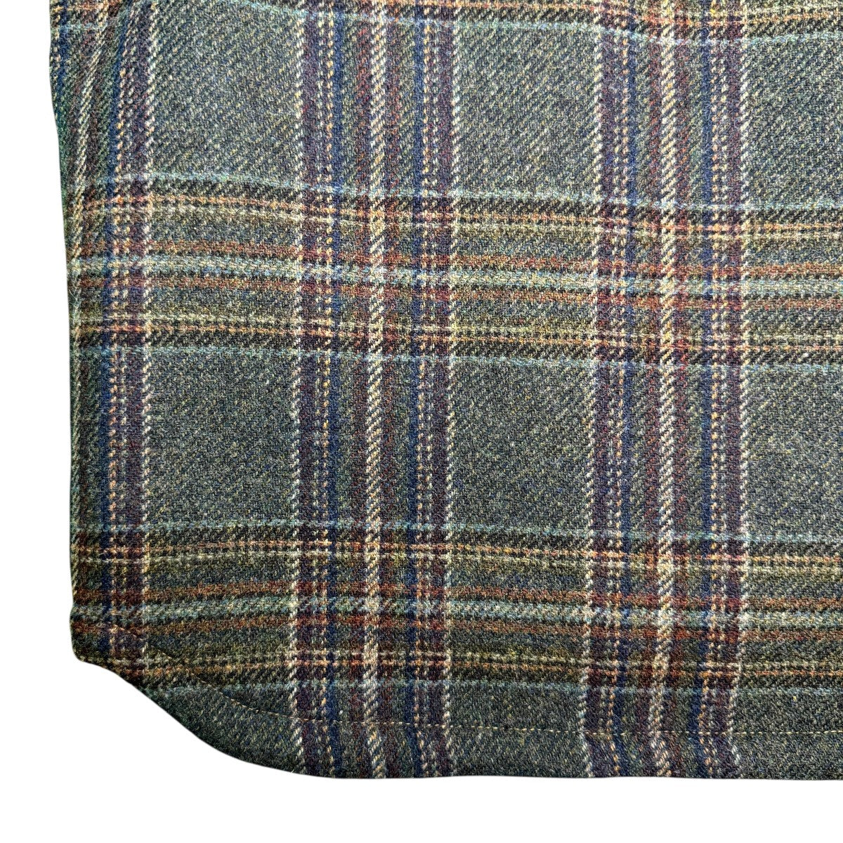 JUNYA WATANABE MAN×FILSON 25AW／綿ドライオイルxレザーxウールチェックFILSON／フィルソンコラボベスト/WP-V002 古着・中古-6枚目のアイテム画像