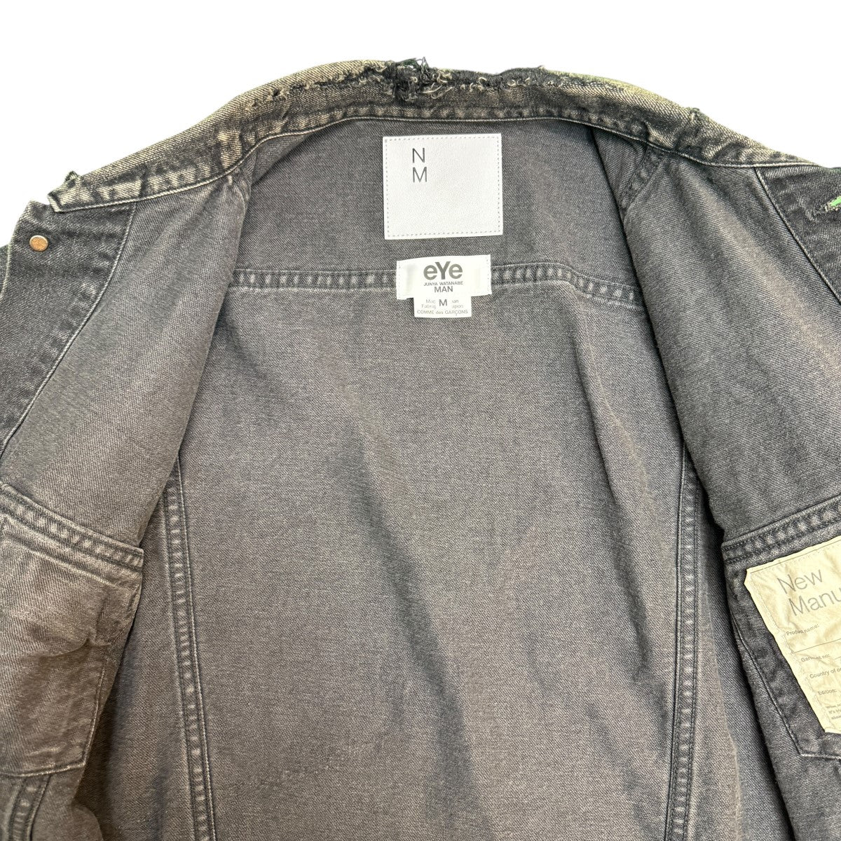 25SS/綿デニム製品加工 New Manual Wネーム J919 デニムジャケット／ユーズド加工デニムジャケット/WP-J919