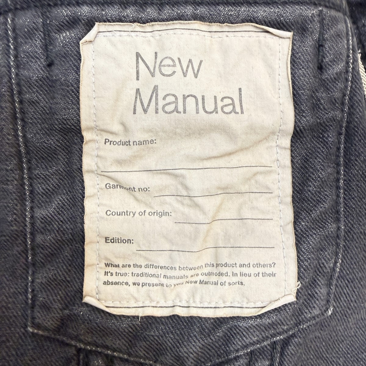25SS/綿デニム製品加工 New Manual Wネーム J919 デニムジャケット／ユーズド加工デニムジャケット/WP-J919