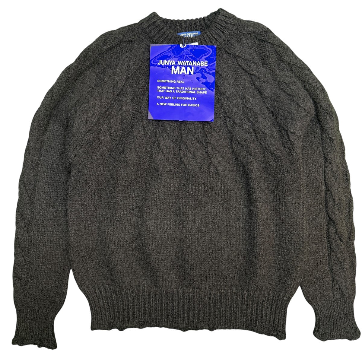 JUNYA WATANABE MAN 25AW/ウールケーブル柄ホールガーメント／ローゲージニットWP-N004 古着・中古-1枚目のアイテム画像