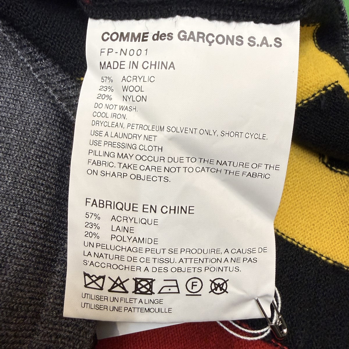 COMME des GARCONS SHIRT 25AW/acrylic wool intarsia gauge 12／アクリルウール薄手ニットFP-N001 古着・中古-6枚目のアイテム画像