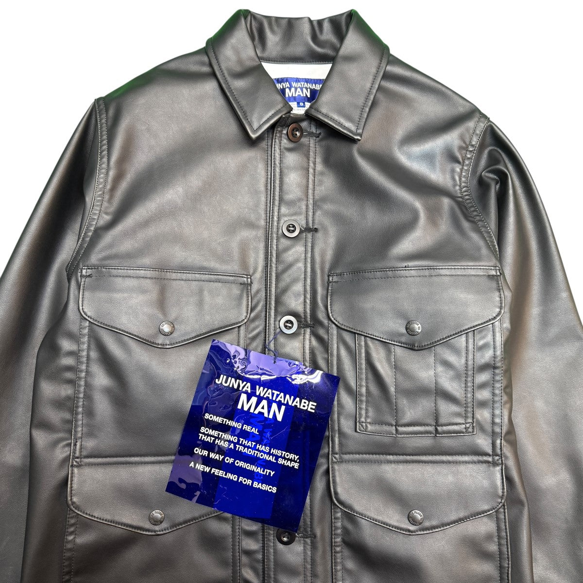 JUNYA WATANABE MAN×FILSON 25AW/合成皮革ドッキングジャケット／フィルソンコラボジャケット/WP-J020-051 古着・中古-3枚目のアイテム画像