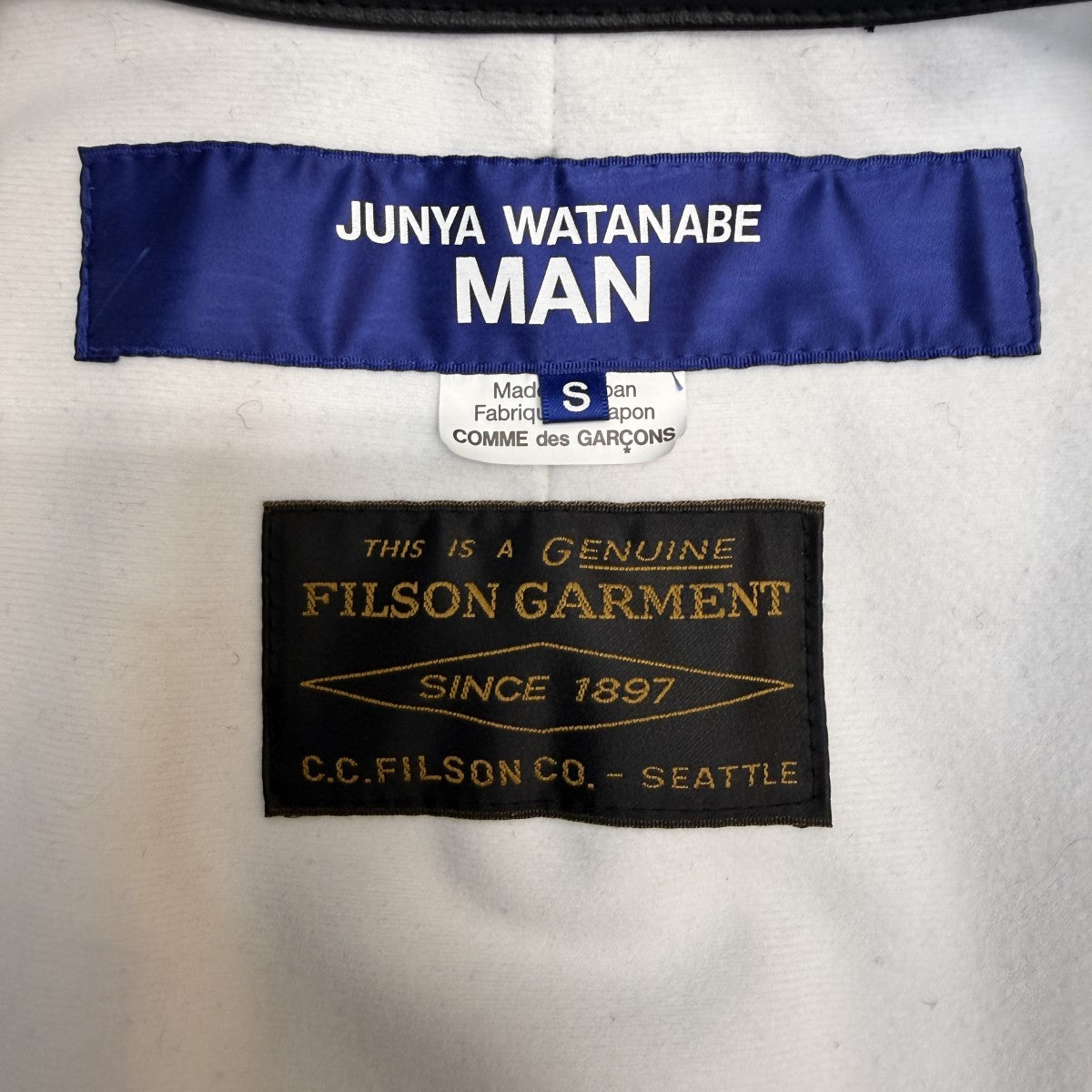 JUNYA WATANABE MAN×FILSON 25AW/合成皮革ドッキングジャケット／フィルソンコラボジャケット/WP-J020-051 古着・中古-8枚目のアイテム画像