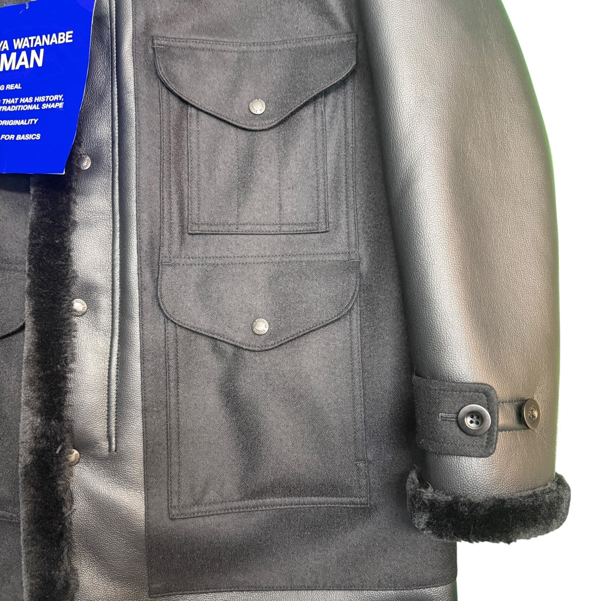 JUNYA WATANABE MAN×FILSON 25AW/Faux Fur Trimmed Coat／フィルソンコラボフェイクファーコート/WP-C009-051 古着・中古-4枚目のアイテム画像