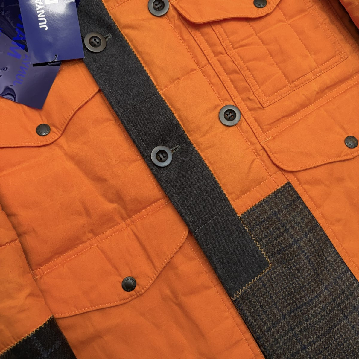 JUNYA WATANABE MAN×FILSON 25AW/パッチワークコート／フィルソンコラボドッキングコートWP-C005 古着・中古-4枚目のアイテム画像