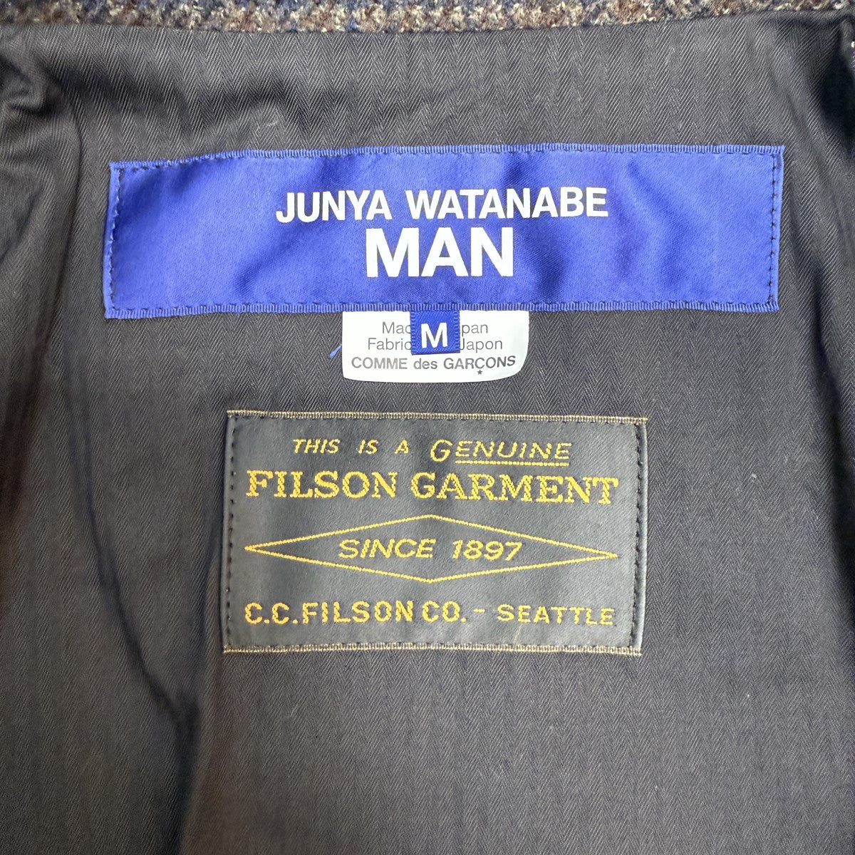 JUNYA WATANABE MAN×FILSON 25AW/パッチワークコート／フィルソンコラボドッキングコートWP-C005 古着・中古-8枚目のアイテム画像