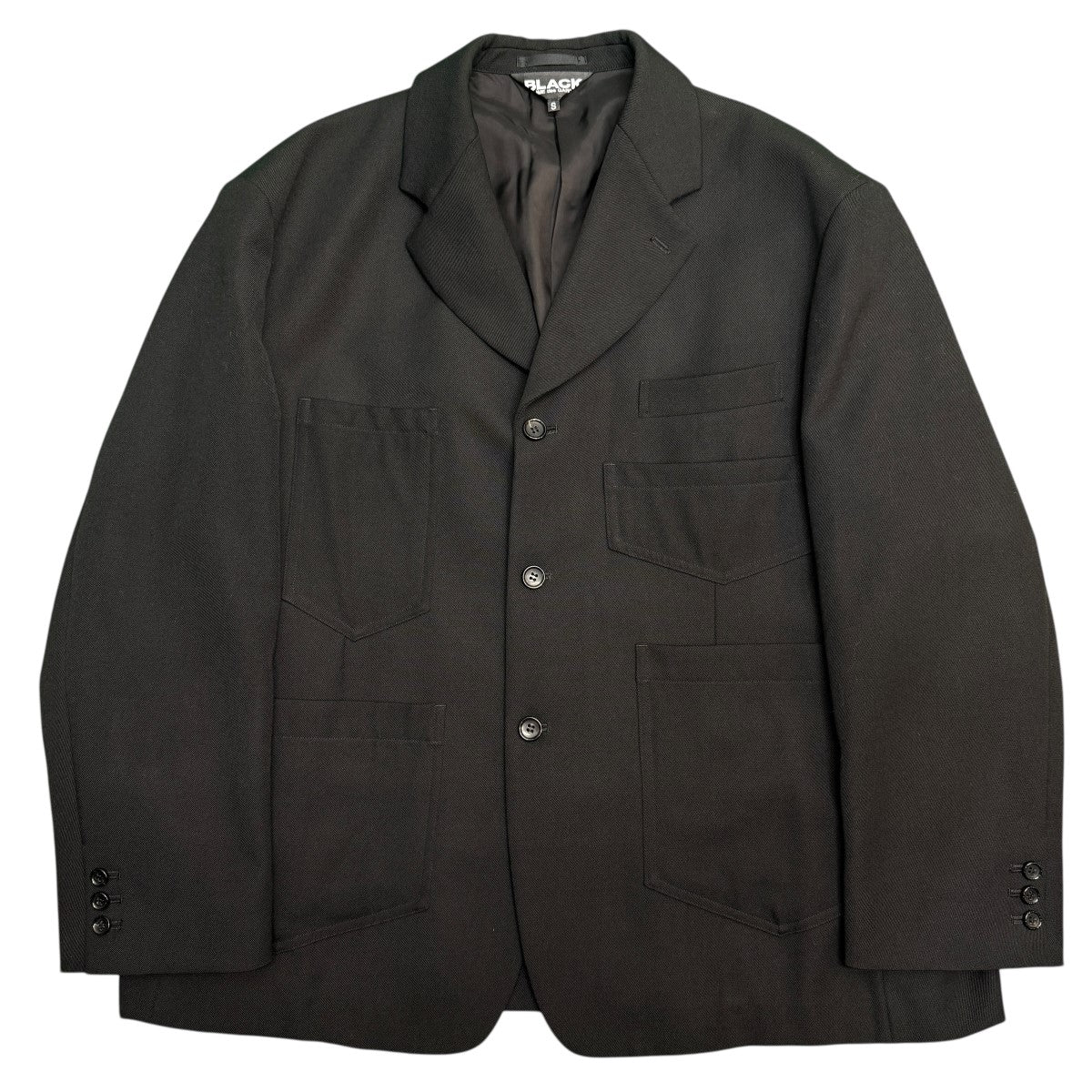 BLACK COMME des GARCONS 25AW/オーバーサイズパッチポケットジャケット／オーバーサイズジャケット1P-J022 古着・中古-1枚目のアイテム画像