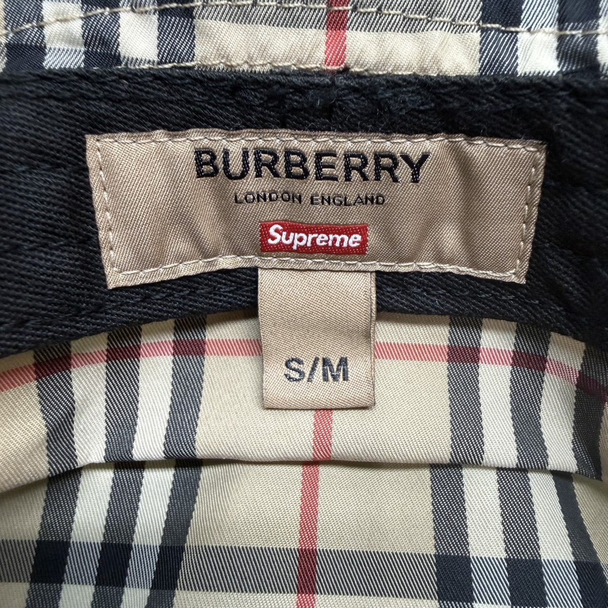 Supreme×BURBERRY 22SS/Crusherチェック／バーバリークラッシャーハット 古着・中古-5枚目のアイテム画像